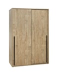 Armoire 150cm pour chambre à coucher avec 2 portes coulissantes collection MEGEVE coloris chêne doré