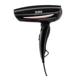 YASHE HD-821C Travel Hairdryer with Folding Handle, 1200W Fast Drying Blow Dryer, 2 Heat & Speed Settings, Cool Shot Button, 310g Lightweight & Compact Design, Hang Loop & 1.8 M Wire Length