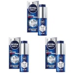 NIVEA MEN Sérum Power 2-en-1 LUMINOUS630® anti-âge & anti-taches (1 x 30 ml), Sérum hydratant enrichi en acide hyaluronique, Soin homme pour tous types de peaux (Lot de 3)