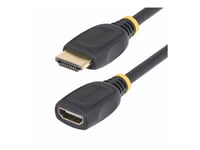 Startech.Com 3.3Ft Hdmi 2.0 Extension Cable, 4K 60Hz, M/F - High Speed - Hdmi-Förlängningskabel - Hdmi Hane Till Hdmi Hona - 1 M - Skärmad - Svart - 4K60hz Stöd, Passiv