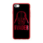 ERT GROUP Original Star Wars Darth Vader TPU Case for iPhone 5, iPhone 5S, iPhone SE, Liquid Silicone Cover, Flexible and Slim, Protective for Screen, Shockproof and Anti-Scratch Phone Case Red