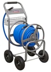 Sealey Heavy-Duty Hose Reel Cart with 50m Heavy-Duty Ø19mm Hot & Cold Rubber Water Hose HRKIT50