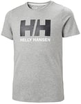 Helly Hansen Junior Unisex HH Logo T-Shirt, 14, Grey Melange