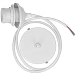 Mowze - Douille de lampe E27 - Douille avec bague de fixation plafond pour suspension ampoule - Cable blanc anneau de fixation et cordon 80 cm