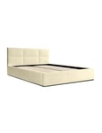 Lit coffre 180x200 coloris beige - Collection MANHATTAN