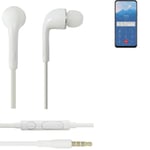 Earphones pour Huawei Y9 Prime 2019 in ear headset stereo blanc