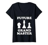 Womens Kids Chess Future Grandmaster V-Neck T-Shirt