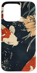 Coque pour iPhone 15 Pro Max Beauté Koi Fish Pond Japan Zen Garden Vintage Art Lovers