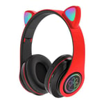 B39 Mignon Chat Oreilles BT Sans Fil Bluetooth 5.0 Casque Avec Micro Flash Lumiere LED Stéréo Musique Casque Pliable Téléphone Casque Kid-2