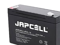 Japcell Agm-Batteri 6V - Jc6-12, 12,0Ah 4,8Mm Terminaler Blybatteri