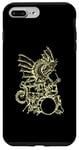 Coque pour iPhone 7 Plus/8 Plus Dragon jouant de la batterie Cool Drummer Animal Rock Musicien