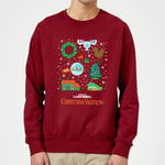 National Lampoon Griswold Christmas Starter Pack Christmas Jumper - Burgundy - XL