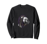 BULLDOG WITH DREADS FOR DOG AND REGGAE LOVERS Sweatshirt