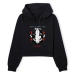 American Horror Story White Nun Women's Cropped Hoodie - Black - XS - Black