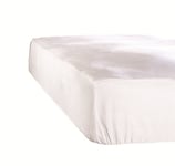 De Witte Lietaer Case Jersey Fitted Sheet, Cotton, White, Queen