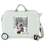 Disney Mickey and Minnie Travel The World New York Children's Suitcase Green 50 x 39 x 20 cm Rigid ABS Side Combination Lock 34L 1, New York Green, One Size, Children's Suitcase