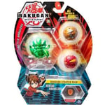 Pour Bakugan - Pack De Demarrage Ventus Krakelios : 3 Boules (Verte Rouge Brune verte) - Battle Planet