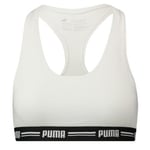 Puma BH Iconic Racer Back Bra Vit X-Small Dam