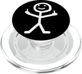 Stickman Doigt du majeur Silhouette drôle de blague méchant fête PopSockets PopGrip pour MagSafe