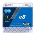 KMC E8 EPT Bicycle Cycle Bike Chain Silver - 112 Links