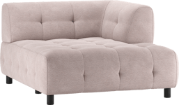 Louis Modulære sofa 1,5 chaiselong med arm højre, chenille lyserød H73x140x122 cm