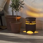 Marron Solcellsdriven Golvlampa 25cm Brun