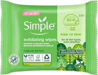 Simple biodegradable Exfoliating Face Wipes cleansing wipes to smooth skin and