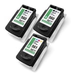 3x Ink Cartridges for Canon Pixma TS5300 TS5350 TS5350a PG560XL CL561XL CYMK