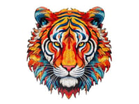 Recent Toys RT5201 Jigsaw Tiger for Adults and Kids.167 Puzzle, Large Size 28.5 x 30.5 cm with Unique Shaped Pieces. Includes Wooden Storage Gift Box and Stand