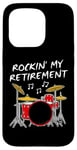 Coque pour iPhone 15 Pro Batteur Retraite Musicien Retraité