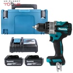Makita DHP486 18V LXT Brushless Combi Drill, 2 x 5.0Ah Batteries, Charger & Case
