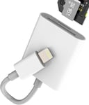 Adaptateur Lecteur Carte Sd Micro Sd Pour Iphone 14 13 12 Pro Lightning Vers Tf Mémoire Card Reader Pour Apple Pour Ipad Appareil Photo Adapter Compact Flash Portable Externe Téléphone Memory Lecteur