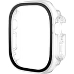 IC 2 st härdat fodral för Apple Watch Ultra 49mm cover Inbyggt skärmskydd Full täckning för iWatch Series Ultra 49mm fodral