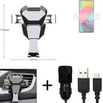 Car holder air vent mount for Samsung Galaxy Quantum 3 + CHARGER Smartphone