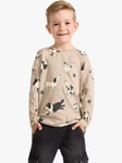 Lindex Kids' Cotton Dog Print Top, Dusty Beige