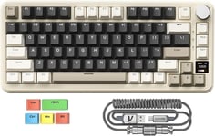 X Attack Shark X85Pro Clavier Mécanique À Joint,Clavier De Jeu 75% Sans Fil Avec Écran Tft Screen Et Cnc Knob,2,4Ghz/Bt5.1/Usb-C,5 Layer Padding,Hot-Swap Linear Switch,Pour Pc,Mac,Qmk