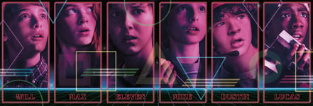 Stranger Things Panorama Puzzle Characters Clementoni