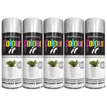 5X White Gloss Spray Paint Aerosol Auto Car Lacquer Wood Metal 250ml