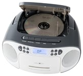 Reflexion RCR2260GR Radio-Lecteur CD FM AUX, CD, Cassette, FM Gris-Blanc
