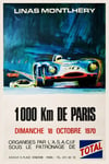 MONTLHéRY AUTO 1000km PARIS 1970 Rf1 - POSTER HQ 60x90cm d'une AFFICHE VINTAGE