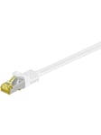 RJ45 patch cord CAT 6A S/FTP (PiMF) 500 MHz with CAT 7 raw cable white