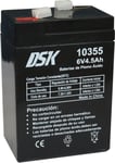 Batterie au plomb 6V 4,5Ah AGM 70x47x100mm DSK