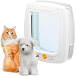 Ferplast SWING 9 Universal Cat Flap for Dogs and Cats - 4 Selectable Closing Modes - Wind-Stopper System - Closing Shock Absorber - Magnetic Anti-Oscillation - White