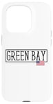 iPhone 15 Pro Green Bay City USA Flag State Travel US America Women Men Case