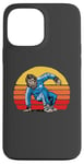 Coque pour iPhone 13 Pro Max Break Dancing Sasquatch B-Boy Bigfoot Dancer 80s Sunset