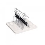 Pack of 10 Wooden Non-Slip Clothes Skirt Hangers