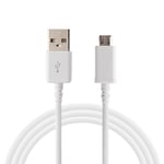 Cable USB Chargeur Blanc pour Sony Xperia C4 / C5 ULTRA / E5 / M4 AQUA - Cable Port Micro USB Mesure 1 Metre [Phonillico]