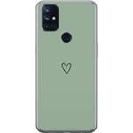 OnePlus Nord N10 5G Transparent Mobilskal Hjärta