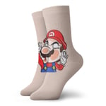 LREFON Chaussettes de Compression Su-per Mario Game Socks Crew Drôle Casual Unisexe Impression Cheville Sport Sock