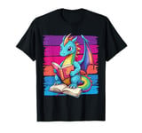 Dragon Reading A Book - Cute Dragon Lover Book Reader T-Shirt